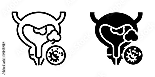 Bladder cancer icon, element icon for cancer diagnosis, Design Branding, Print, and Digital Media