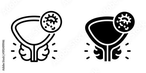 Prostate cancer icon, element icon for cancer diagnosis, Design Branding, Print, and Digital Media