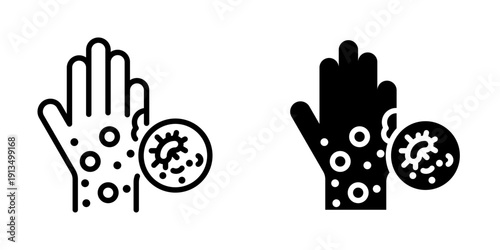 Skin allergy icon, element icon for cancer diagnosis, Design Branding, Print, and Digital Media