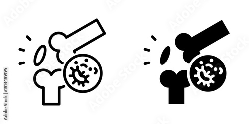 Bone cancer icon, element icon for cancer diagnosis, Design Branding, Print, and Digital Media