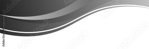 Dark grey abstract wide horizontal banner with hexagon carbon fiber grid and white luminous lines. with a modern concept style