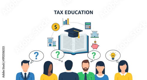 People Learning Tax Education.