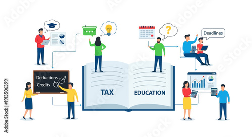 People Learning Tax Education.