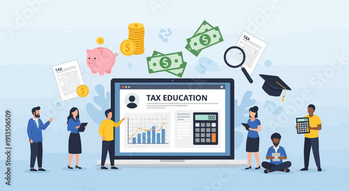 People Learning Tax Education.