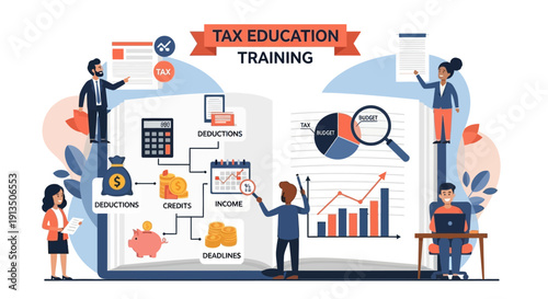 People Learning Tax Education.