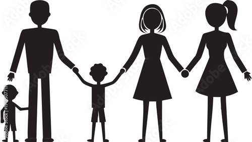 Loving family holding hands in unity and love