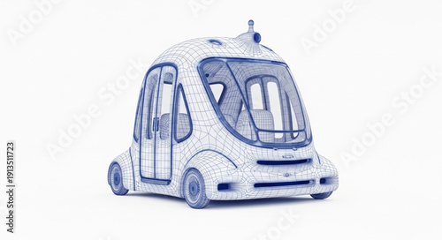 Futuristic Autonomous Vehicle Concept Design.