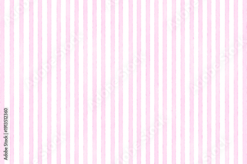 水彩桜ピンクの手描きストライプ背景　間隔狭め