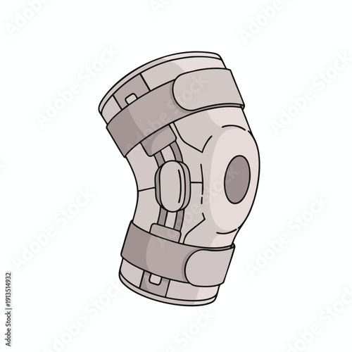 Knee Brace Support Illustration