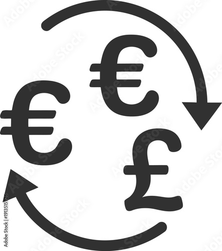 Global currency exchange seamless transaction symbol for international finance transactions and business vector