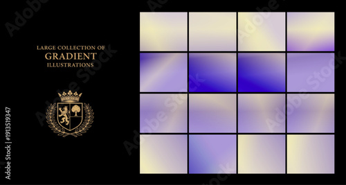 A cool grid of smooth vector blue gradients, perfect for corporate branding, spa visualizations, technology interfaces, or clean web headers.