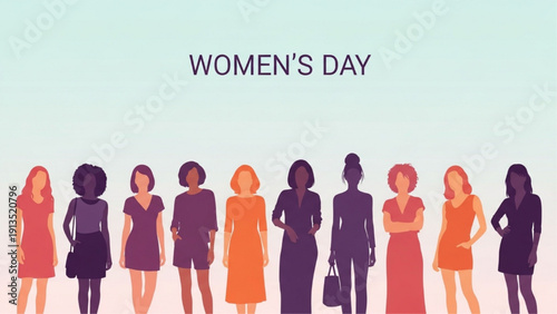 Celebrating International Women's Day with diverse women standing together
