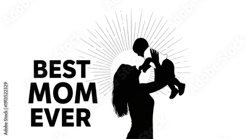 Emotional black and white illustration of a mother and child, capturing the essence of family connection