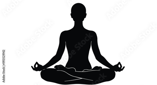 silhouette of yoga pose