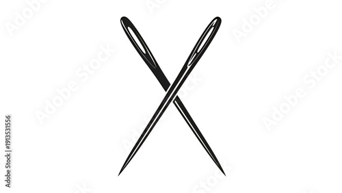 Crossed knives illustration with two metallic blades forming an X shape, minimal monochrome graphic design.