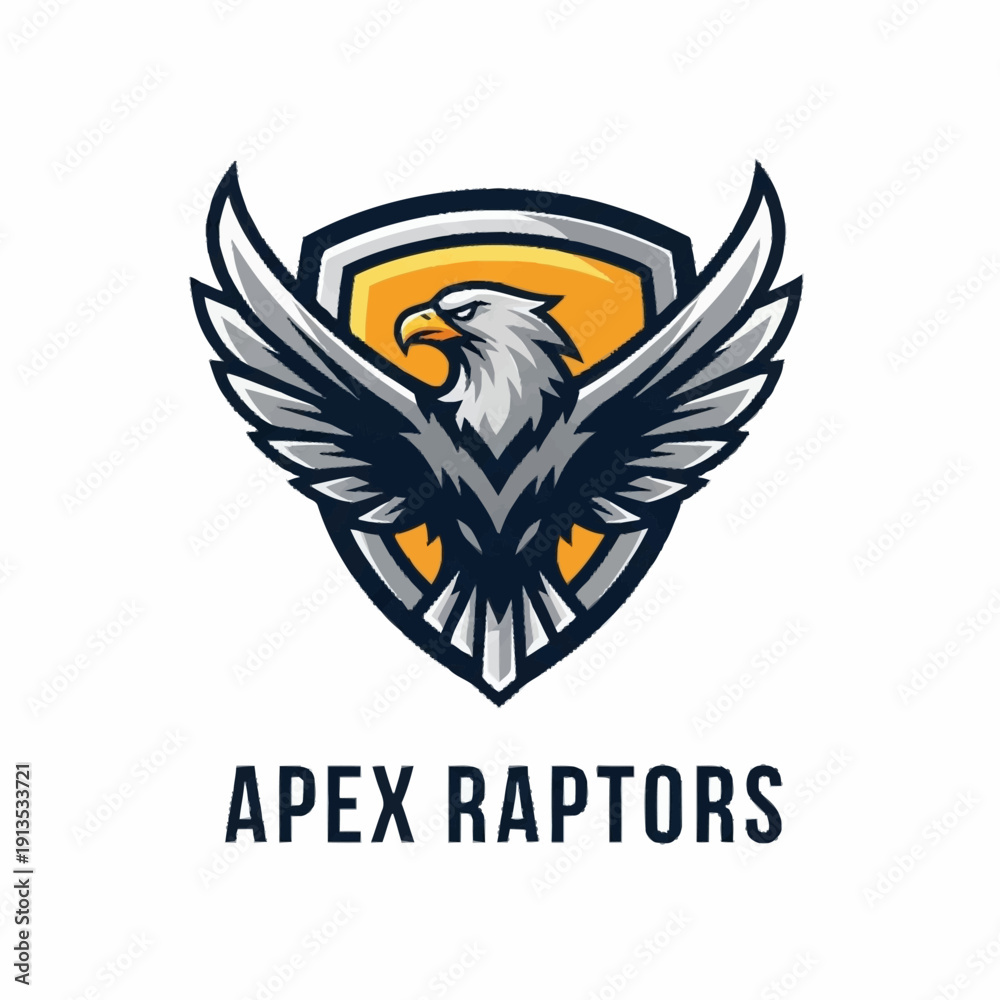 Fototapeta premium Eagle Logo Design with Shield Emblem.