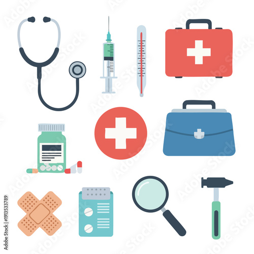 Medical Kit Icons Set