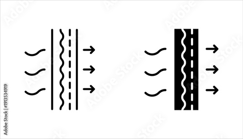 filtration icon set. air purification sign. Air Filter vector illustration on white background