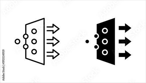filtration icon set. air purification sign. Air Filter vector illustration on white background