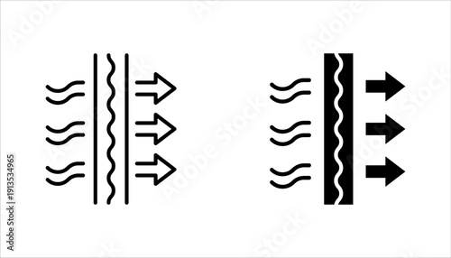 filtration icon set. air purification sign. Air Filter vector illustration on white background