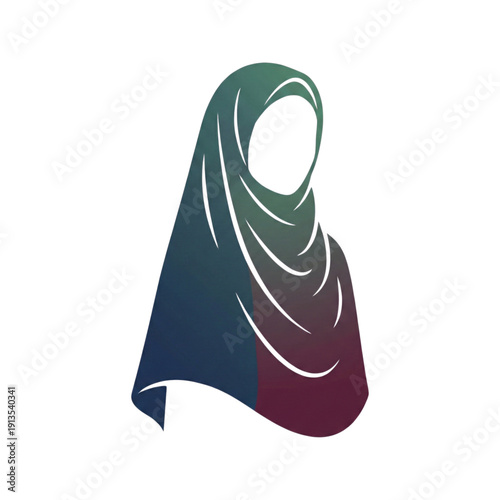 Muslim Women Hijab Style Vector Icons