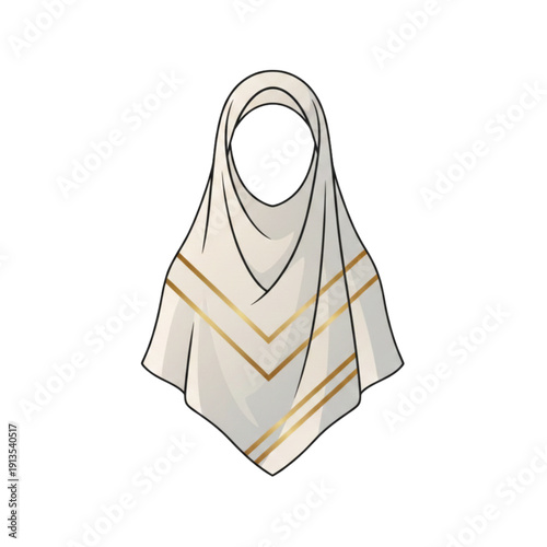 Muslim Women Hijab Style Vector Icons