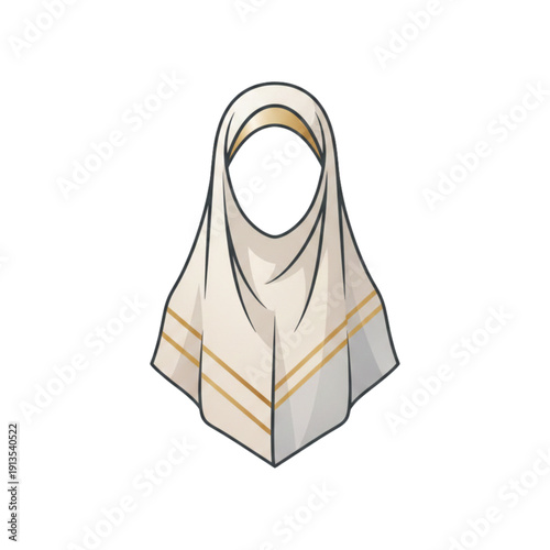Muslim Women Hijab Style Vector Icons