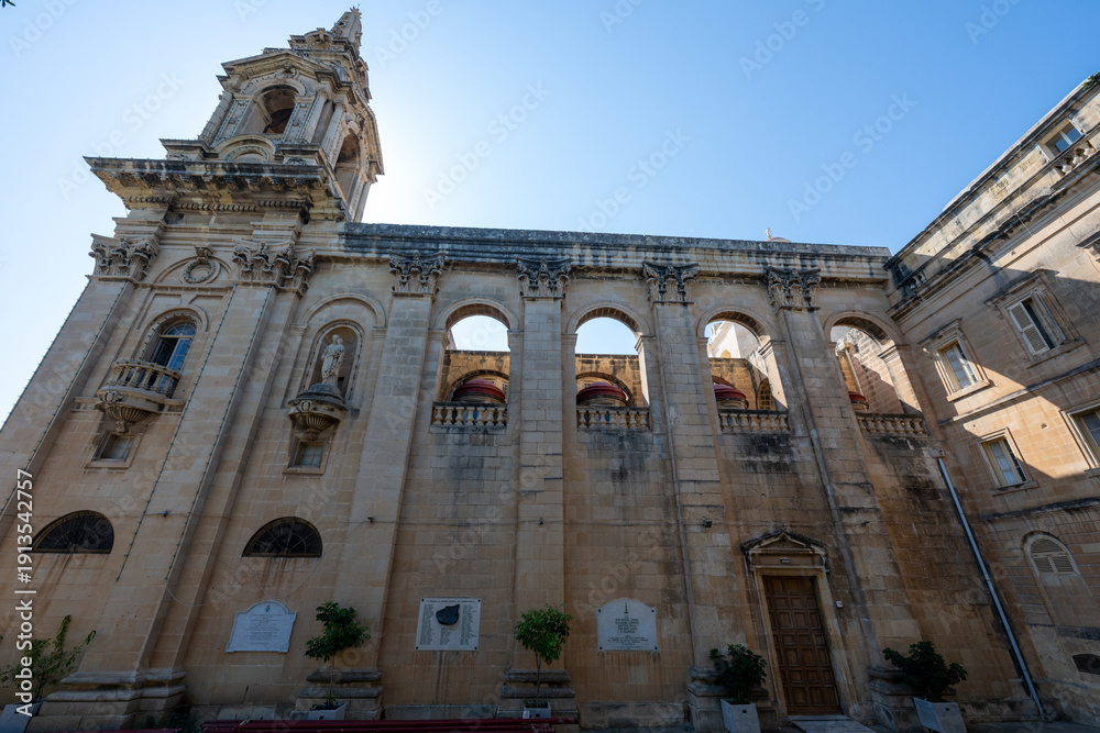 Obraz premium Church of St. Publius facade - Valletta, Malta