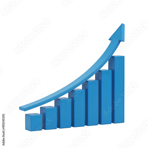 3d bar graph with upward trend arrow isolated on transparent background Free Download 3d bar graph with upward trend arrow isolated on transparent background - GFXLoad