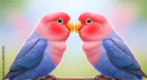 two parrots on a branch