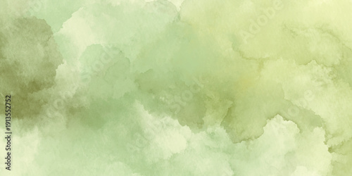 Soft green watercolor texture background and delicate layered wash gradient textured brush effects for website headers, social media graphics.