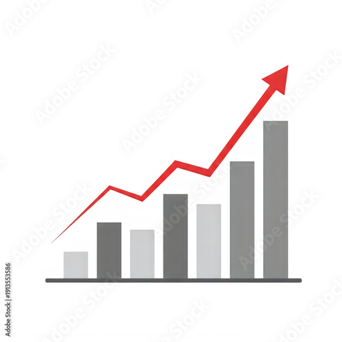 Red arrow graph showing growth and success isolated on transparent background Free Download Red arrow graph showing growth and success isolated on transparent background - GFXLoad