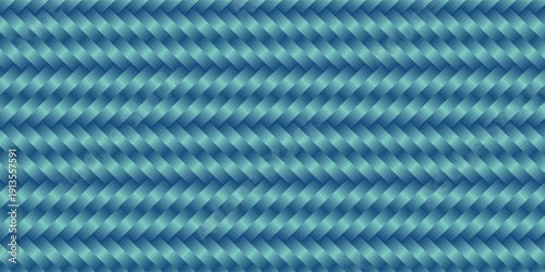 Abstract 3D woven geometric pattern with blue-green gradient texture, modern woven pattern symbolizes modern culture.