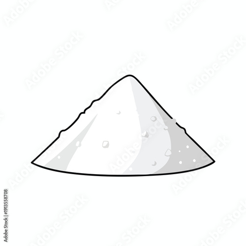 Pile of Fine White Powder for Culinary and Industrial Use