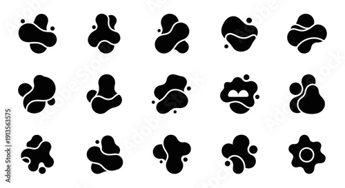Abstract Fluid Blob Shapes Vector Collection for Modern Graphic Design