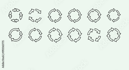 Circular Arrows: Cycle, Process, and Flow Concepts