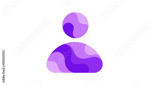 Abstract Humanoid Figure with Swirling Purple and Pink Hues.