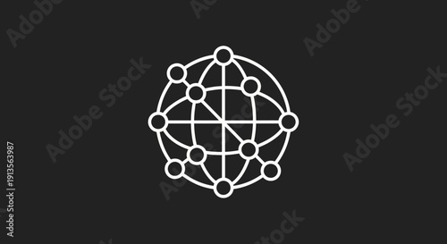 Abstract Network Globe Connection Digital Technology Concept.