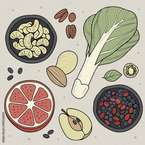 vegetables and fruits