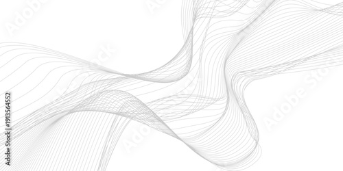 Abstract wave element for design. Digital frequency track equalizer. Stylized line art background. Vector