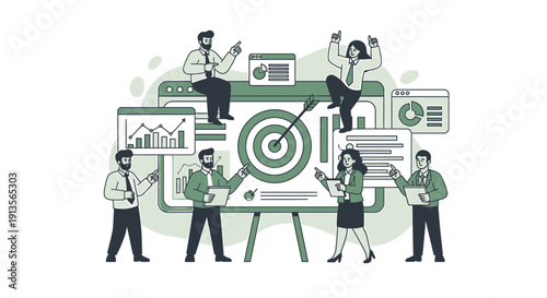 Business Team Collaborating on Strategy and Goals.