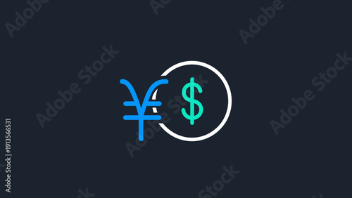 Currency Exchange Symbol Illustration.