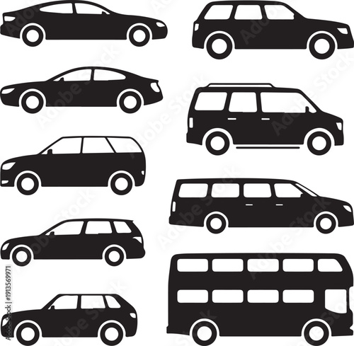 set of transport icons