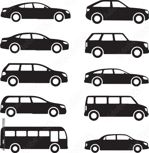 set of transport icons