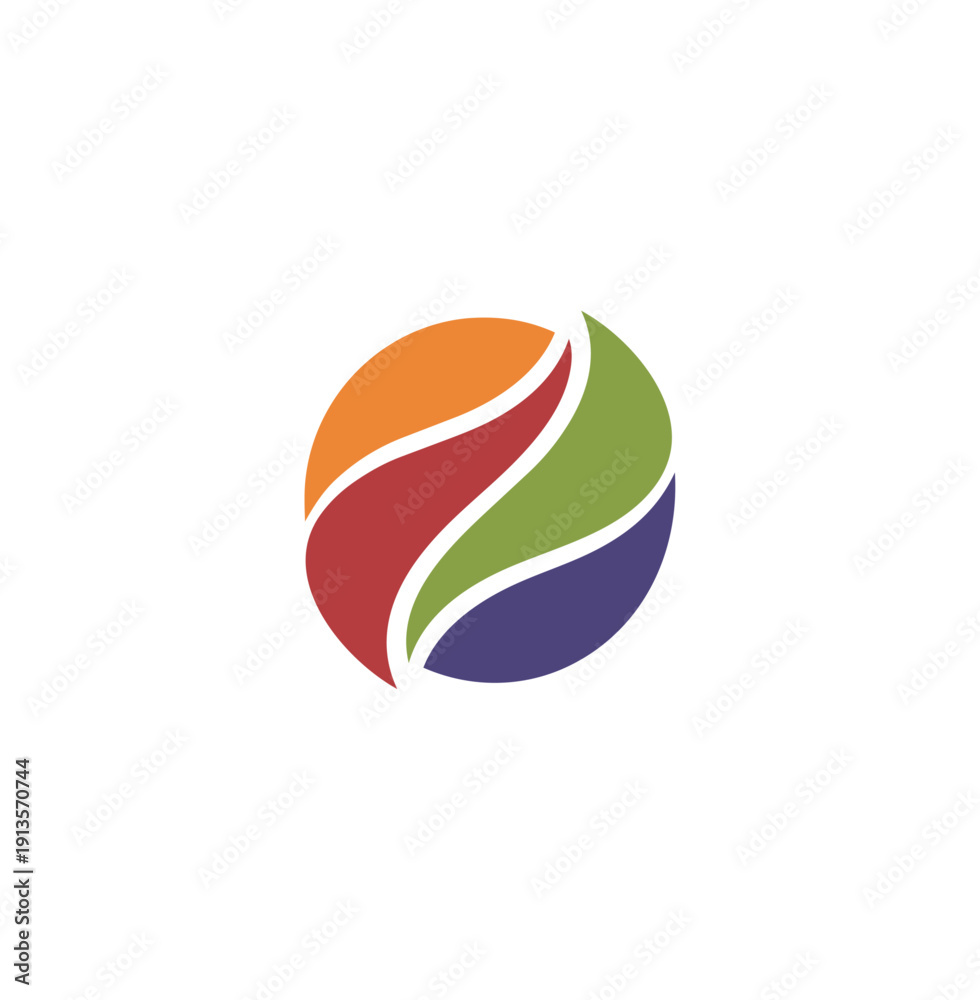 Obraz premium Abstract colorful design element on dark backdrop