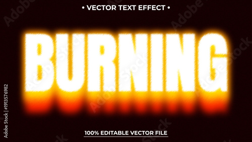 Distortion Blur Fire melting editable text effect