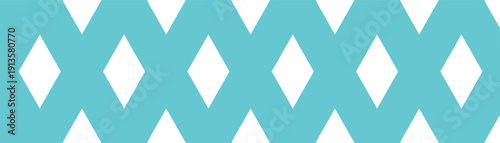Abstract geometric pattern with turquoise diamond shapes on a white background