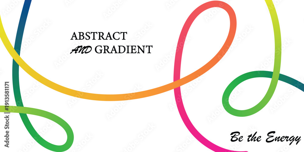 Obraz premium Vibrant abstract color lines pattern with vector rainbow gradient ribbons and wave shape flow lines background
