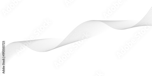 Abstract wave element for design. Digital frequency track equalizer. Stylized line art background. Vector illustration. Wave with lines created using blend tool.