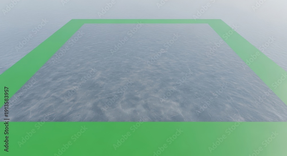 Fototapeta premium Aerial View of Ripples on Water Surface with Green Border Illustration